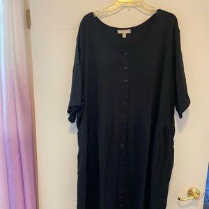 Woman Within - Black - Button front dress - 5X